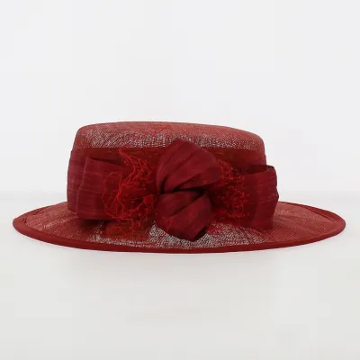 Chapeau de cérémonie Sidonie Rouge - Traclet