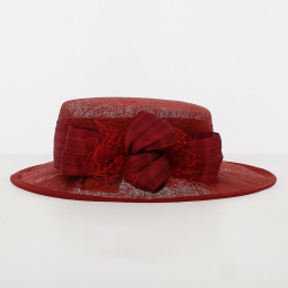 Chapeau de cérémonie Sidonie Rouge - Traclet
