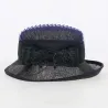 Isa Navy Straw Ceremonial Hat - Traclet Reference: 16240 | Traclet Millinery