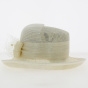 Isa Ecru Straw Ceremonial Hat - Traclet