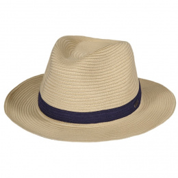 Carnations Straw Hat Natural Paper - Barts