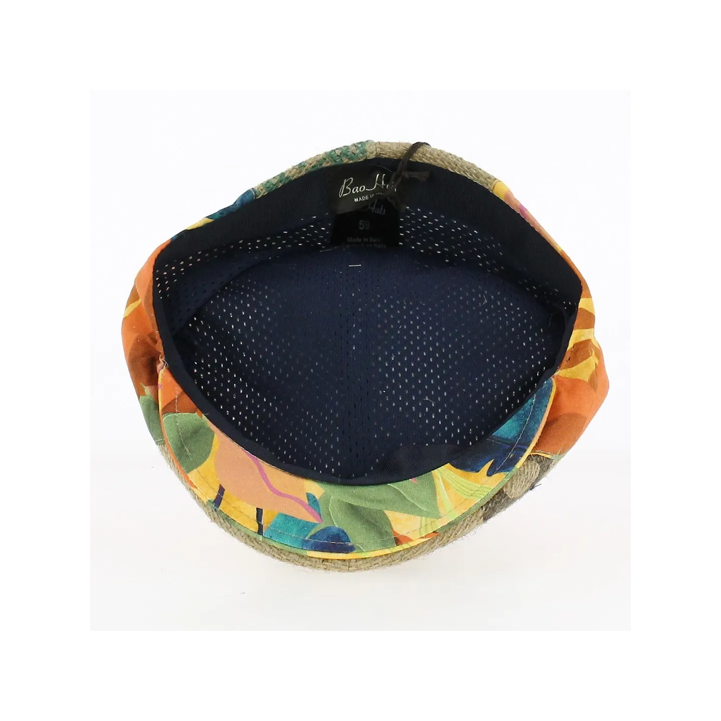 Jute and cotton flat cap - Traclet