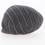 Blue and brown striped flat cap - Traclet