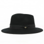 Le Maxo Black Wool Felt Fedora Hat - Traclet