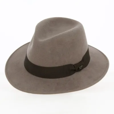 Chapeau Fedora Marc feutre laine marron - Traclet