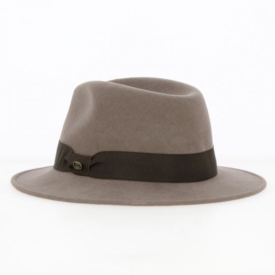 Chapeau Fedora Marc feutre laine marron - Traclet