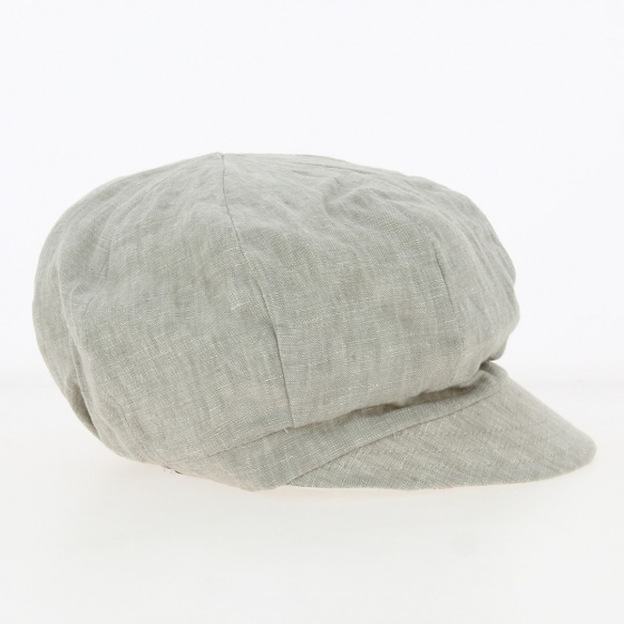 Gavroche Elorine Reversible Linen & Cotton beige linen cap - MTM