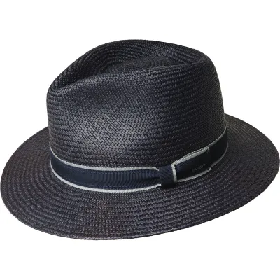 Chapeau Panama Traveller Brooks Bleu Marine - Bailey Reference : 9055 | Chapellerie Traclet