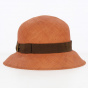 Natural Brick Straw Cloche Hat - Borsalino