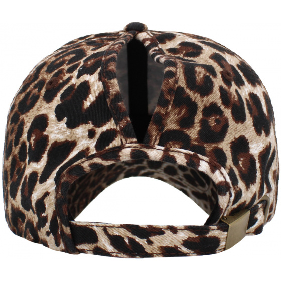 Casquette Baseball Femme Ponytail Léopard - Traclet