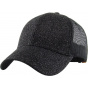 Women's Baseball Cap Ponytail Black Glitter - Traclet