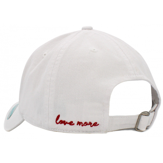 White Love More Strapback Cap - Kbethos