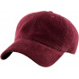 Bordeaux Corduroy Baseball Cap - Traclet