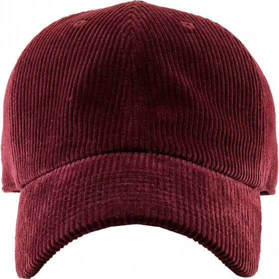 Casquette Baseball Velours côtelé Bordeaux - Traclet