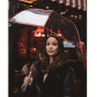 Parapluie Transparent Cloche Fumé Bordé Rouge - Piganiol