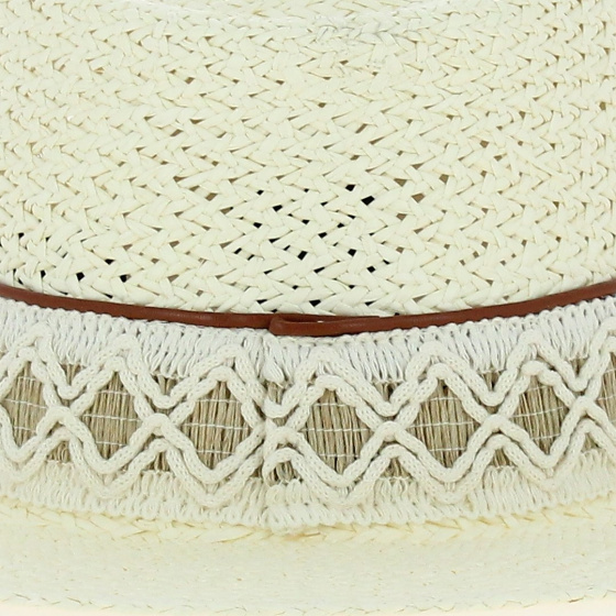 Natural Straw Fedora Hat - Fléchet
