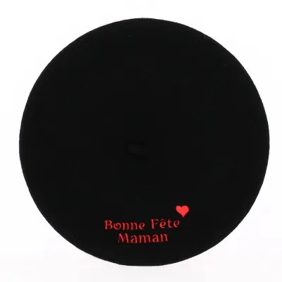 Mother's Day Embroidered Beret - Traclet Reference: 17920 | Chapellerie Traclet