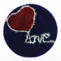 Basque Beret Love Heart Creation Wool - Traclet