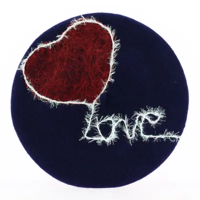 Basque Beret Love Heart Creation Wool - Traclet Reference: 12367 | Traclet Hat Shop