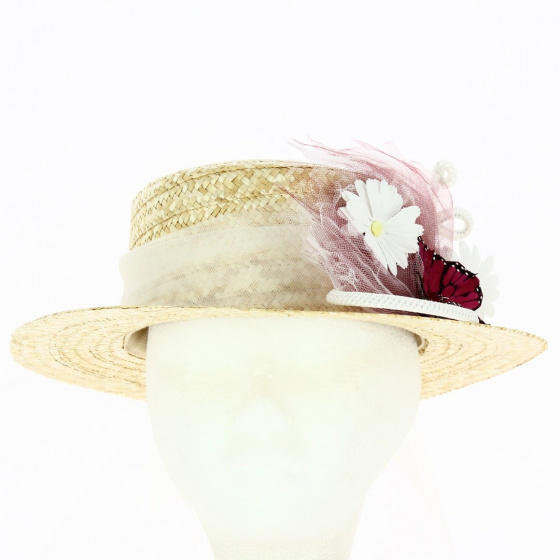 Wild Butterfly Boater / Unique Creation by the TRACLET Millinery Workshops Wild Butterfly Boater / Unique Creation by the TRACLET Millinery Workshops