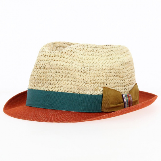 Chapeau Trilby Capo Raffia & Coton - Marone Chapeau Trilby Capo Raffia & Coton - Marone