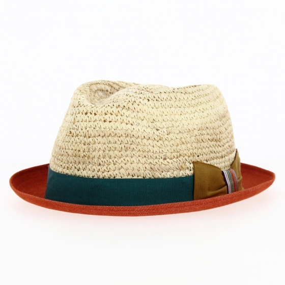 Trilby Capo Raffia & Cotton Hat - Marone