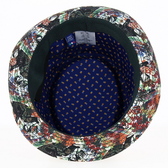 Street Art Cotton Porkpie Hat - Traclet Street Art Cotton Porkpie Hat - Traclet