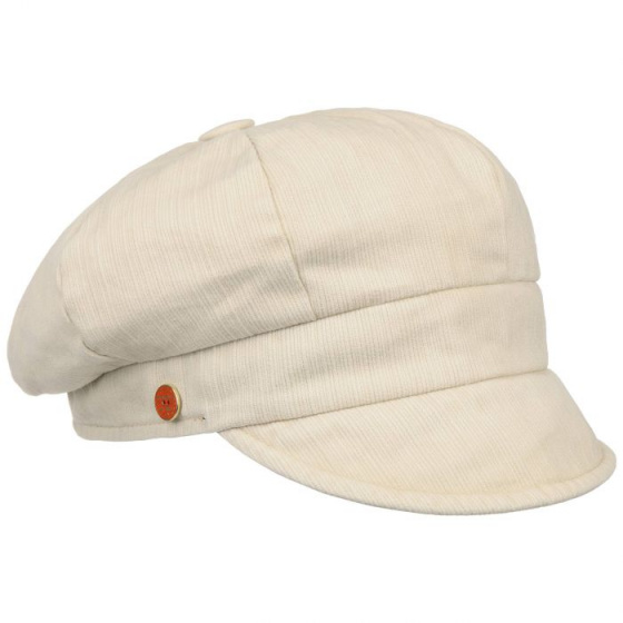 Gavroche Beige Cotton Cap - Mayser Gavroche Beige Cotton Cap - Mayser
