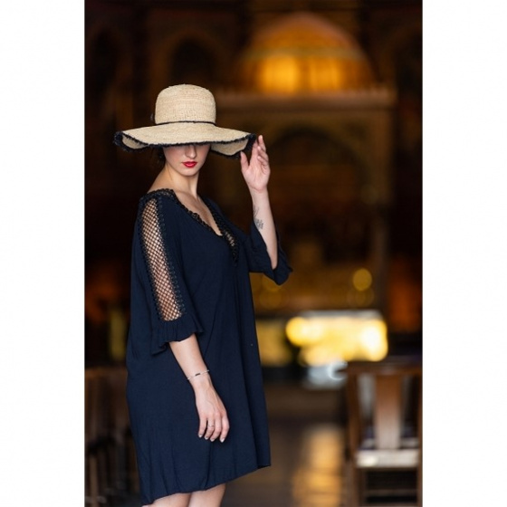 Natural Raffia Wide-Brim Hat - Traclet
