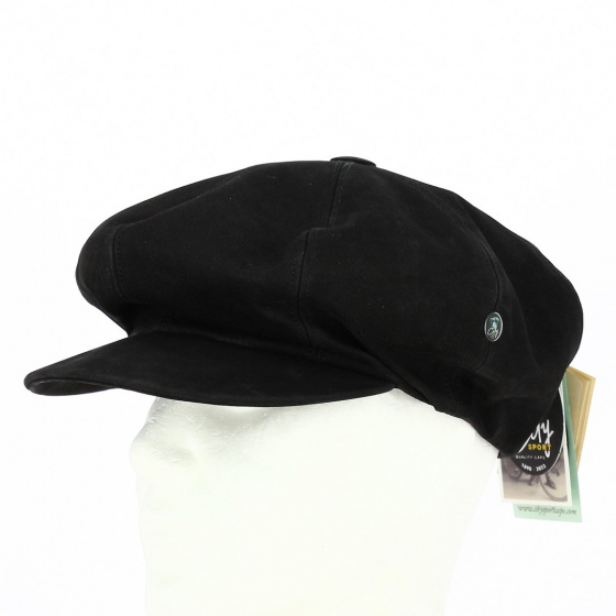Gavroche Leather Cap Black - City Sport