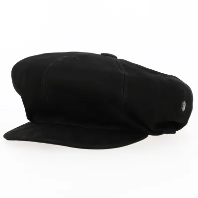 Gavroche Leather Cap Black - City Sport