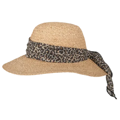 Capeline Ocillia Organic Raphia Leopard Ribbon - Hatland