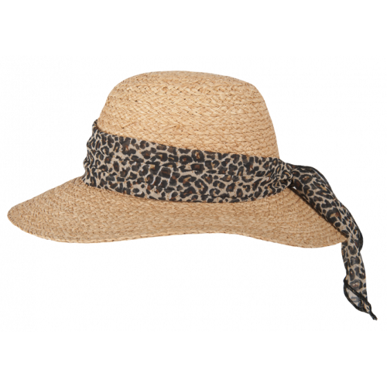 Capeline Ocillia Organic Raphia Leopard Ribbon - Hatland