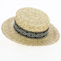Natural Florentine Aztec Straw Boattier - Fléchet