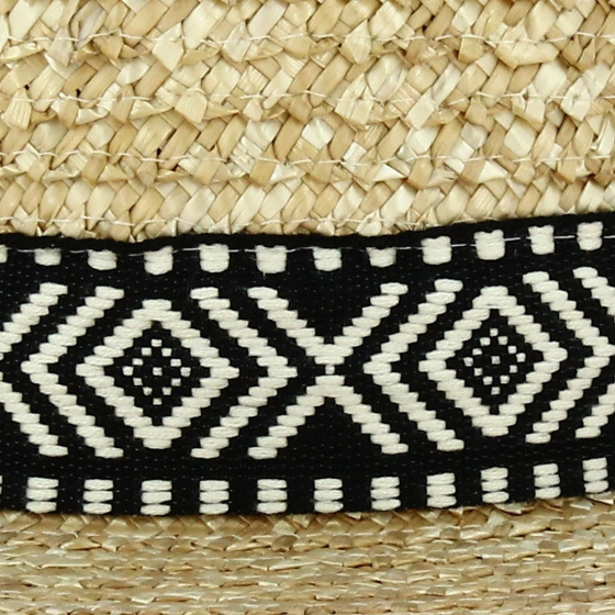 Canotier Paille Naturelle Florentine Aztèque - Fléchet