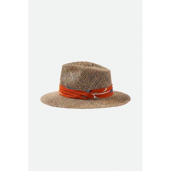 Chapeau Fedora Aloha Paille Naturel -  Brixton
