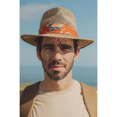 Chapeau Fedora Aloha Paille Naturel -  Brixton