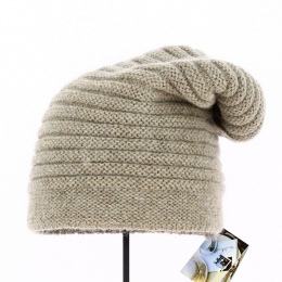 Malfoy Wool & Mohair Taupe Long Bonnet - Traclet