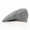 Linen Houndstooth Flat Cap - Traclet Reference: 12422 | Traclet Hat Shop
