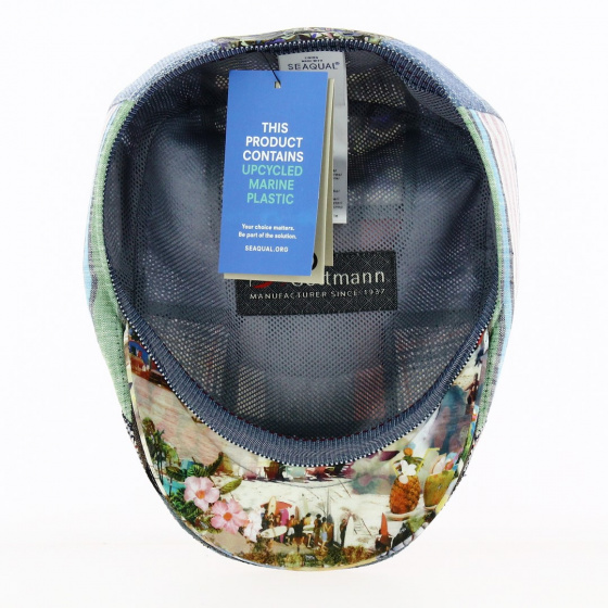 Casquette Baxter Patchwork Beige & Bleu - Göttmann Casquette Baxter Patchwork Beige & Bleu - Göttmann