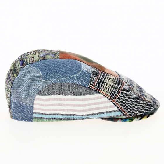 Baxter Patchwork Cap Beige & Blue - Göttmann Baxter Patchwork Cap Beige & Blue - Göttmann