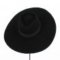 Wide Brim Wool Felt Hat Black - Traclet