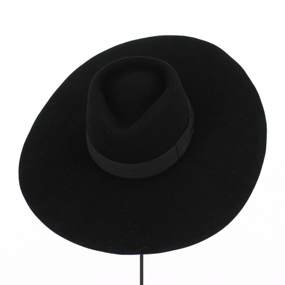 Chapeau Feutre Laine Large Bord Noir - Traclet