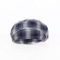Casquette Plate Violette à carreaux - Keyone