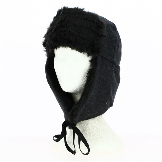 Wool Acrylic & Wool Anthracite Chapka - Kangol Wool Acrylic & Wool Anthracite Chapka - Kangol