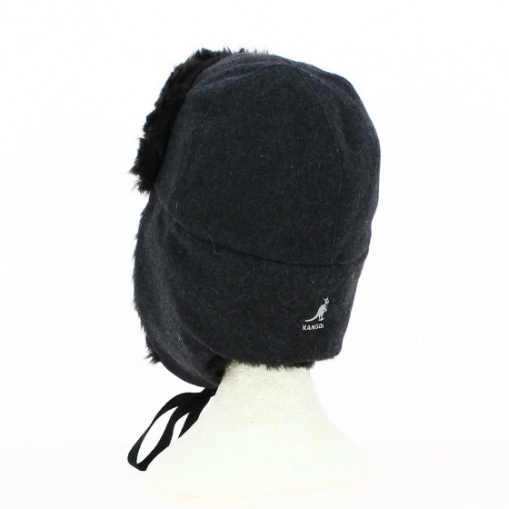 Wool Acrylic & Wool Anthracite Chapka - Kangol Wool Acrylic & Wool Anthracite Chapka - Kangol