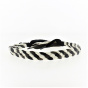 Chapeau trim - 4-strand braided ribbon cream, navy, kaki - Traclet