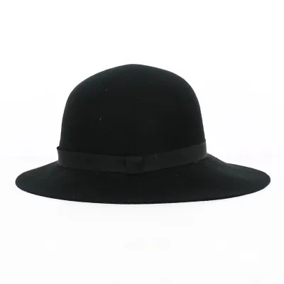 Black felt wide-brimmed hat Juliette - Traclet Reference: 11072 | Traclet Hatshop