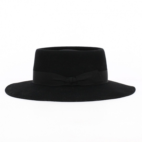 Black Wool Felt Auvergne Hat - Traclet