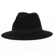 Chapeau Traveller Feutre Laine Noir - Traclet